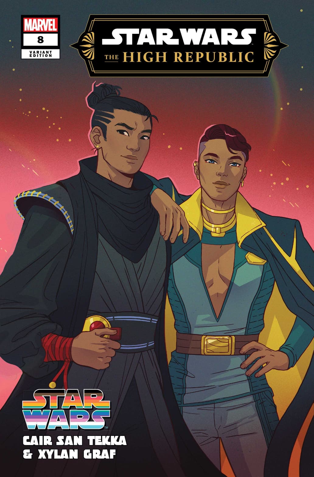 STAR WARS: THE HIGH REPUBLIC [PHASE III] #8 Pride Variant Cover by Paulina Ganucheau