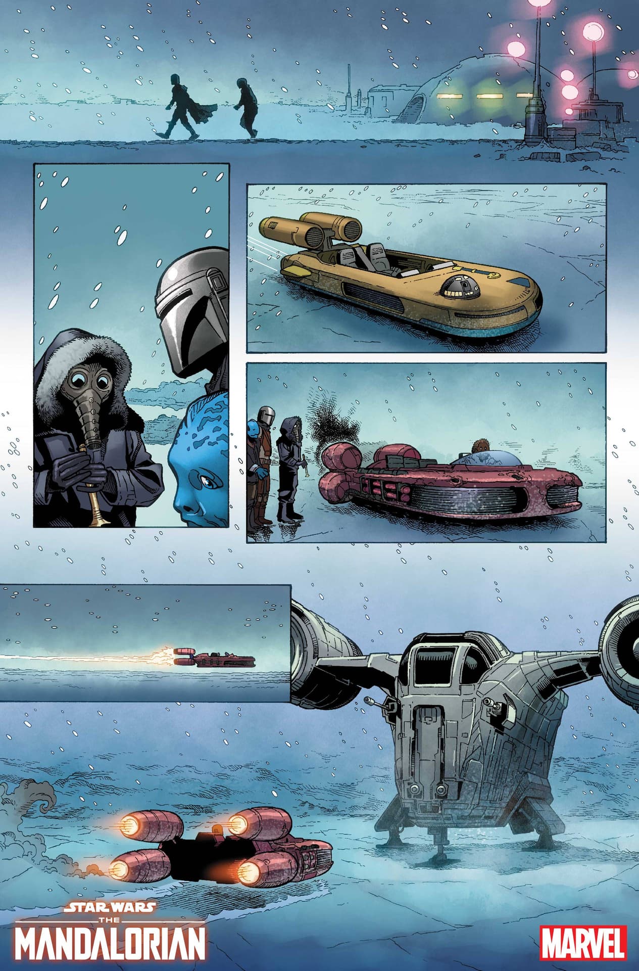 STAR WARS: THE MANDALORIAN #1 interior artwork by Georges Jeanty