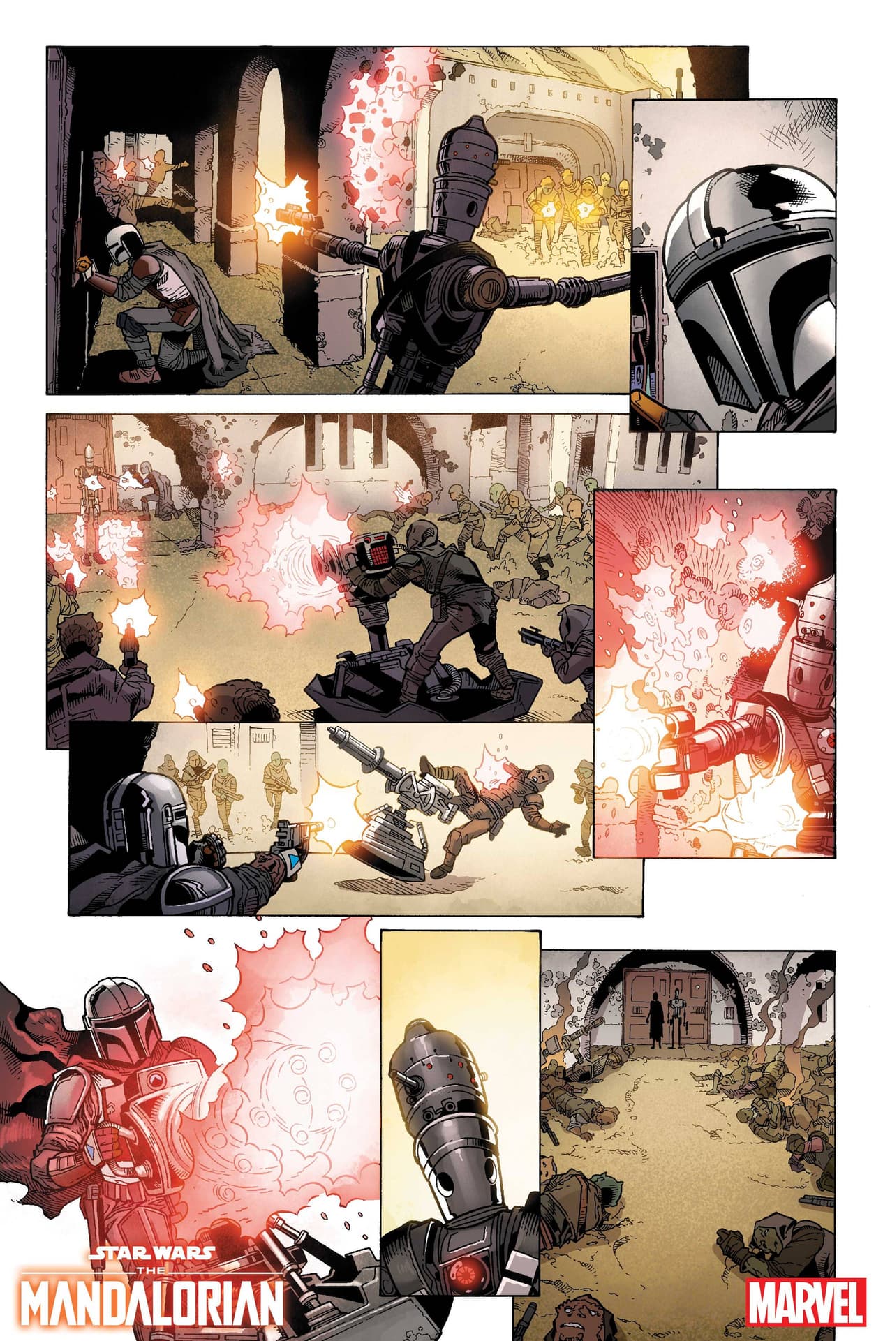 STAR WARS: THE MANDALORIAN #1 interior artwork by Georges Jeanty