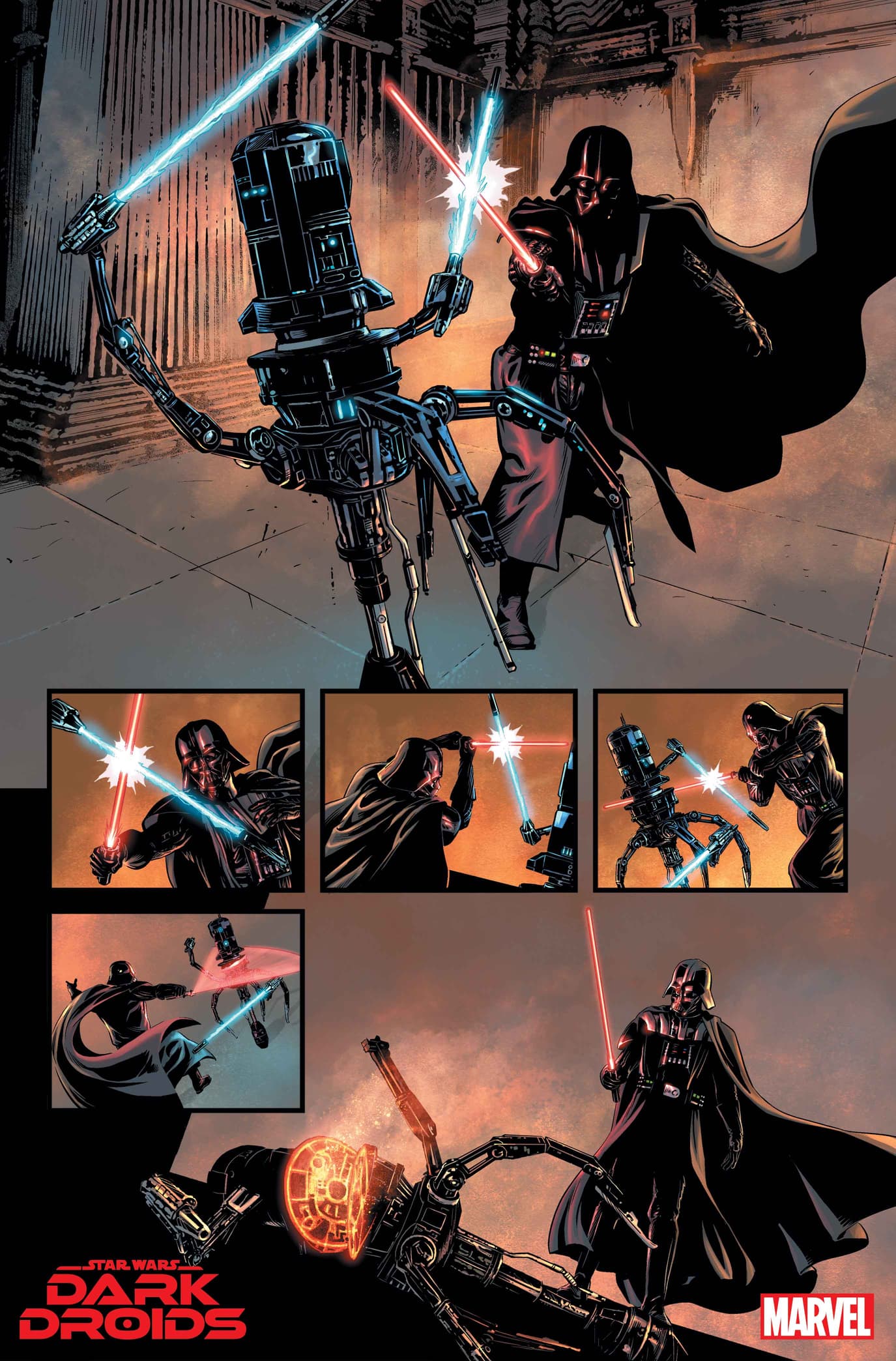 STAR WARS: DARK DROIDS #1 interior art by Luke Ross