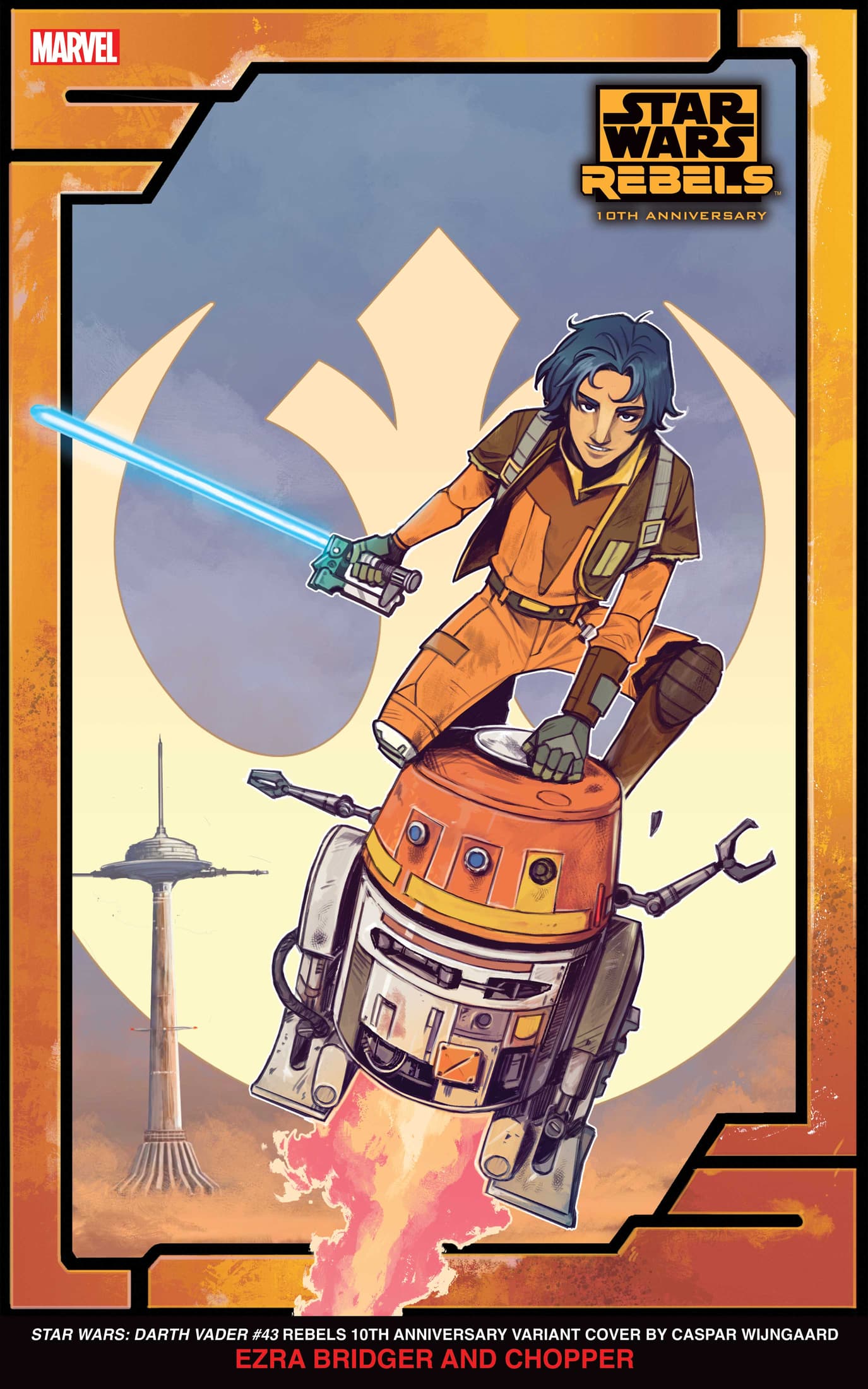 STAR WARS: DARTH VADER #43 Rebels 10th Anniversary Variant Cover by Caspar Wijngaard - Ezra Bridger and Chopper