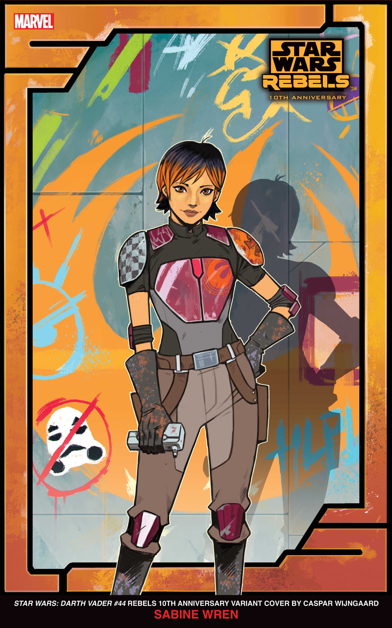 STAR WARS: DARTH VADER #44 Rebels 10th Anniversary Variant Cover by Caspar Wijngaard - Sabine Wren