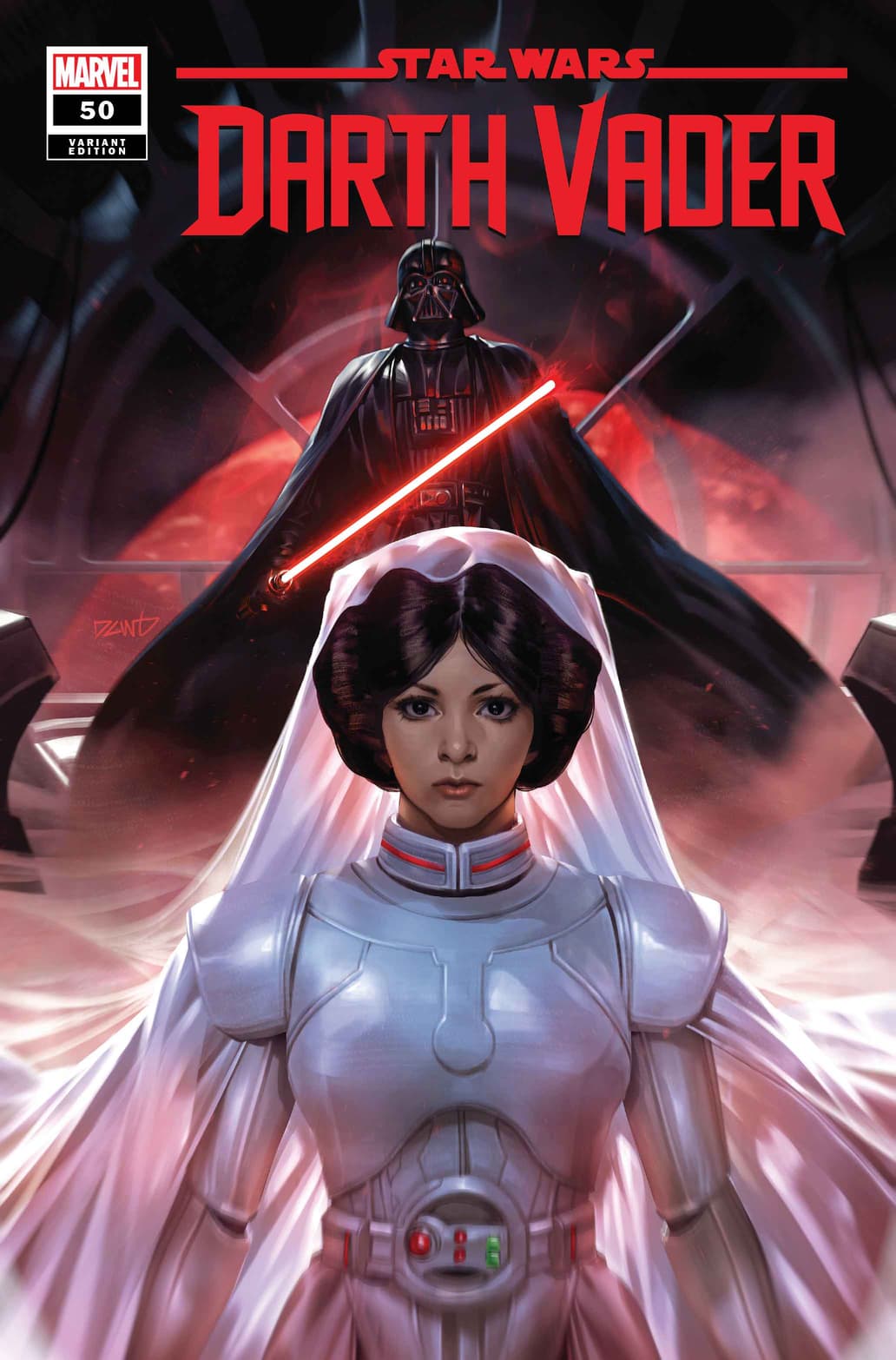 STAR WARS: DARTH VADER #50 Leia Variant Cover by Derrick Chew