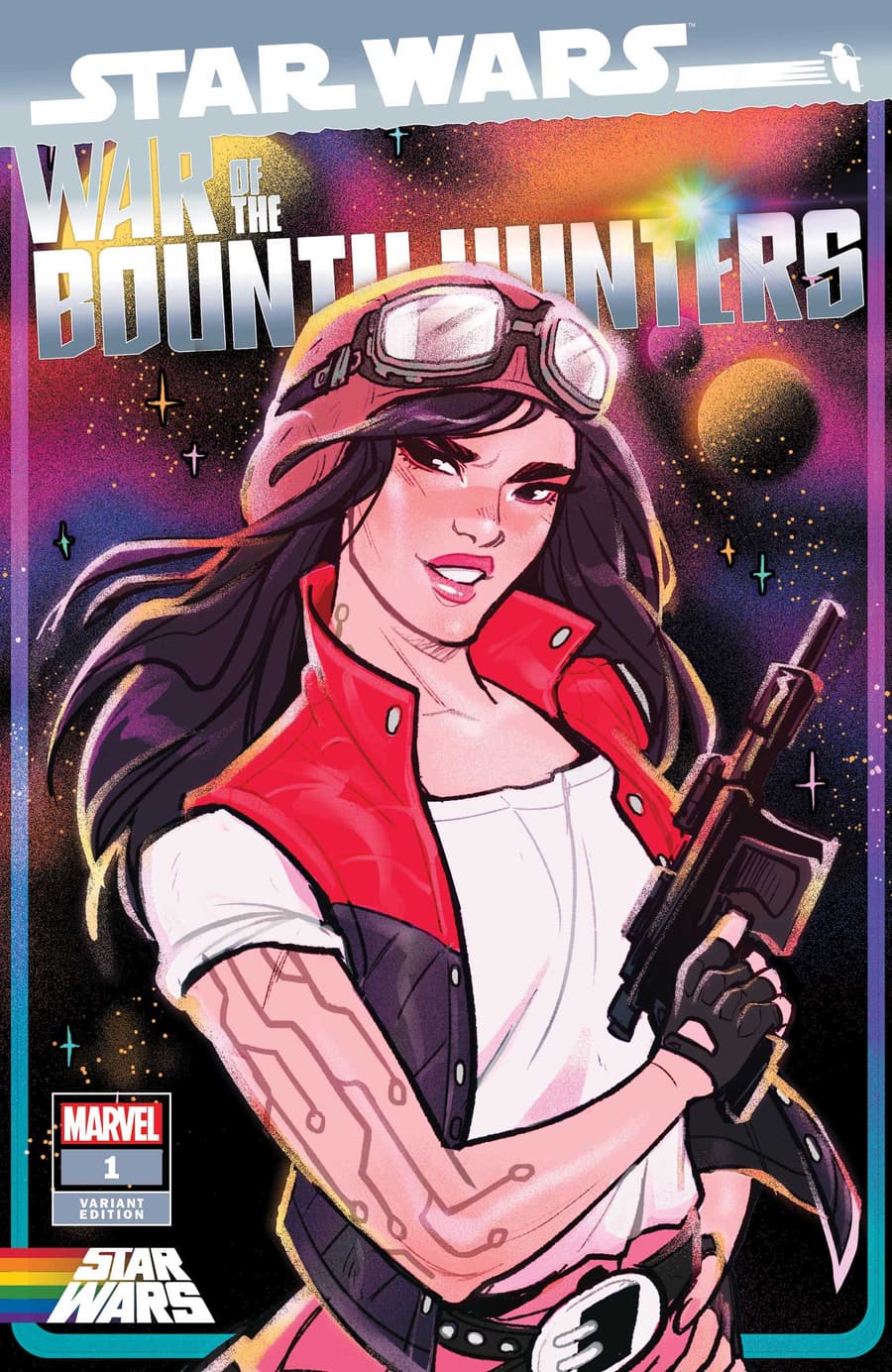 STAR WARS: WAR OF THE BOUNTY HUNTERS #1 PRIDE VARIANT COVER by BABS TARR (APR210950)