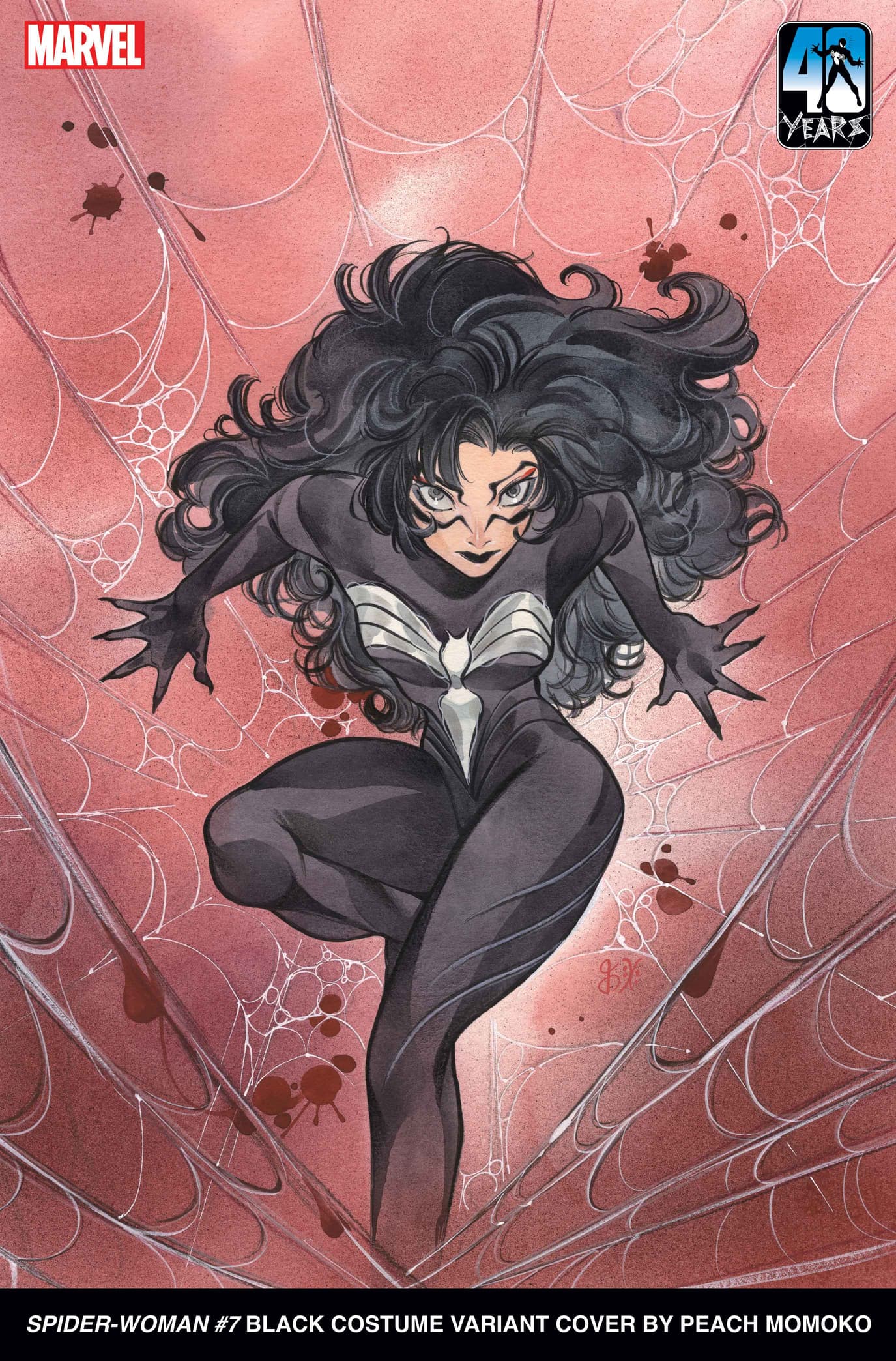 SPIDER-WOMAN #7 Black Costume Variant Cover by Peach Momoko