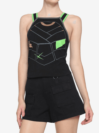 Sylvie Tank / shop it <a href=https://www.hottopic.com/product/her-universe-marvel-loki-sylvie-girls-tank-top/15127172.html>here</a>