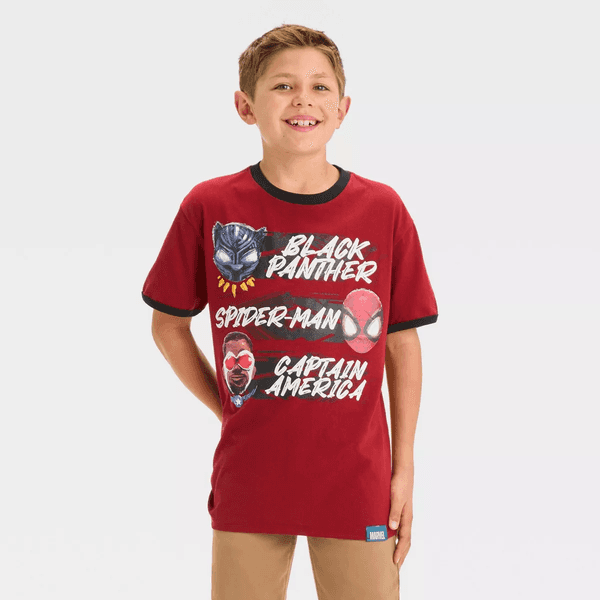 Boys' Spider-Man: Miles Morales Nikkolas Smith Short Sleeve Graphic T-Shirt - Black/Maroon