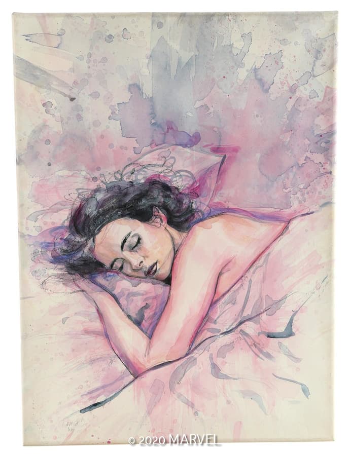 Oscar Arocho's Painting of Jessica Jones Sleeping from Marvel's Jessica Jones