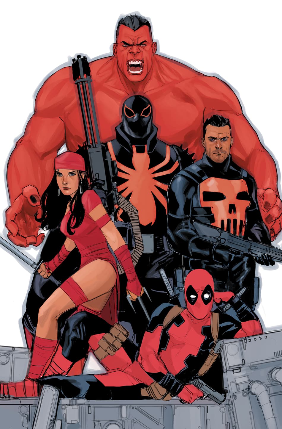 Variant cover to THUNDERBOLTS (2012) #7 by Phil Noto.