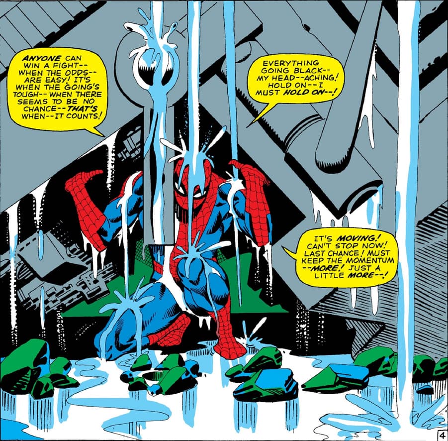 Spider-Man triumphant in THE AMAZING SPIDER-MAN (1963) #33.