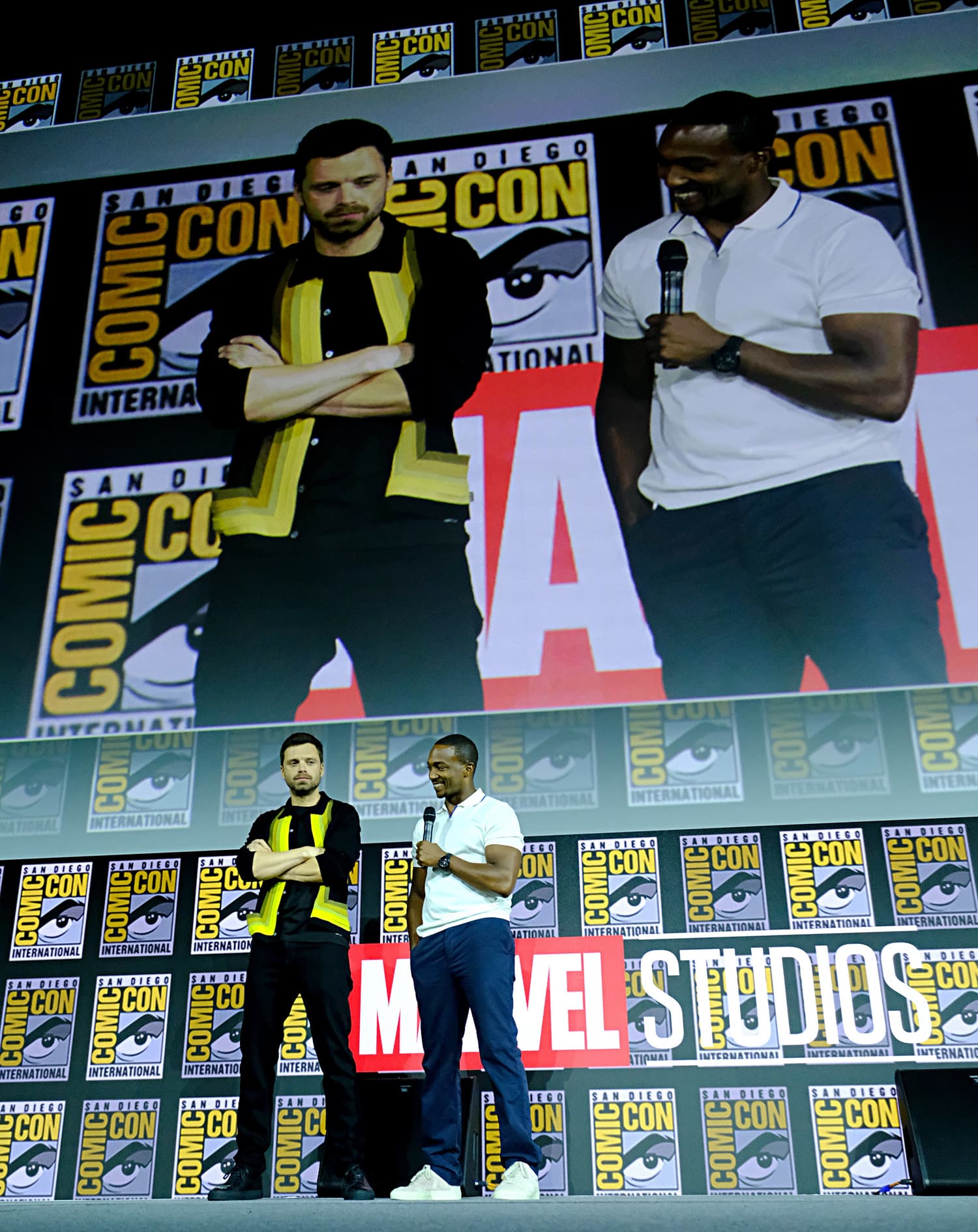 Stars Anthony Mackie and Sebastian Stan