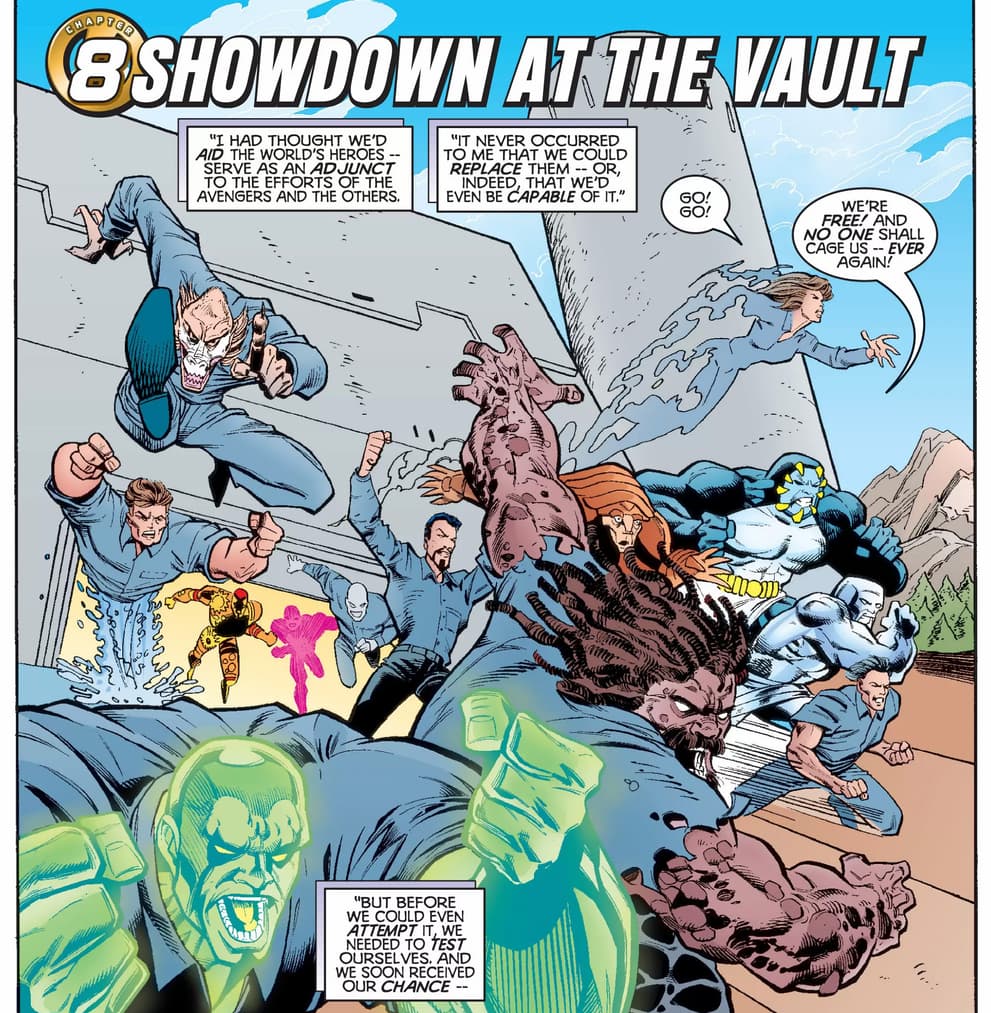 THUNDERBOLTS ANNUAL (1997) #1 artwork by Chris Marrinan, Andrew Pepoy, and Joe Rosas