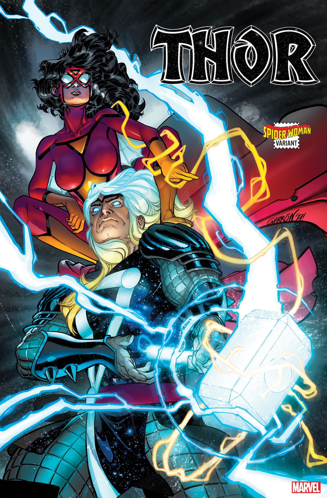 THOR #4 SPIDER-WOMAN VARIANT by JAVIER GARRÓN with colors by DAVID CURIEL