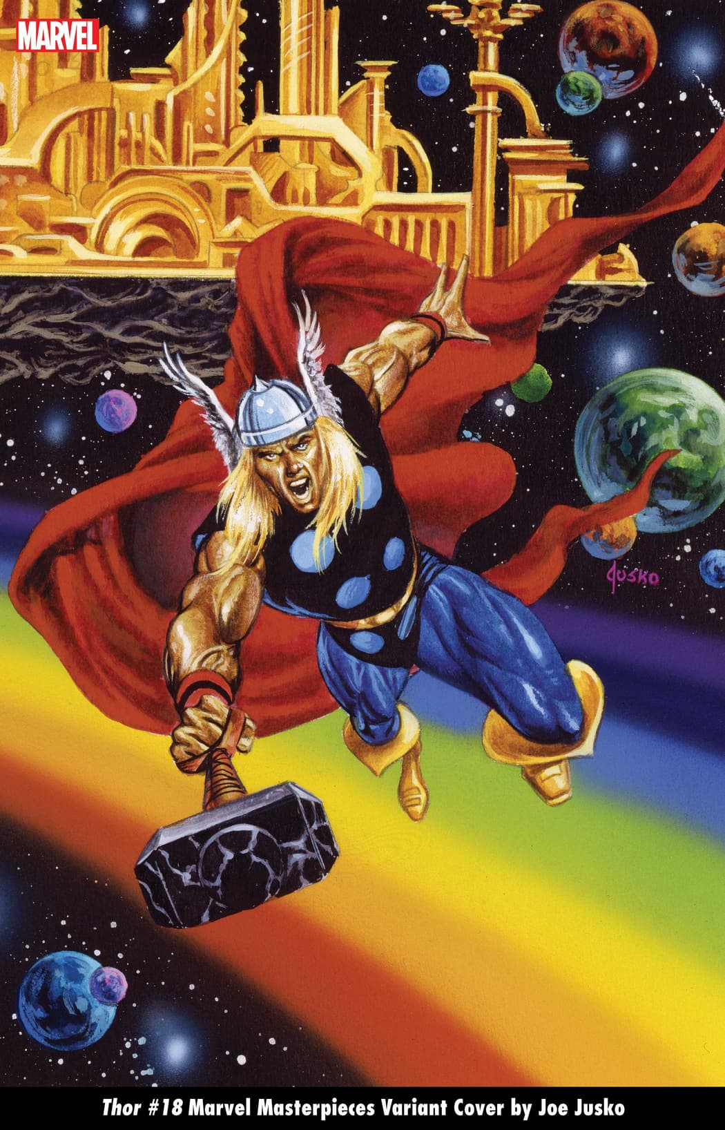 THOR #18 MARVEL MASTERPIECES VARIANT COVER by JOE JUSKO