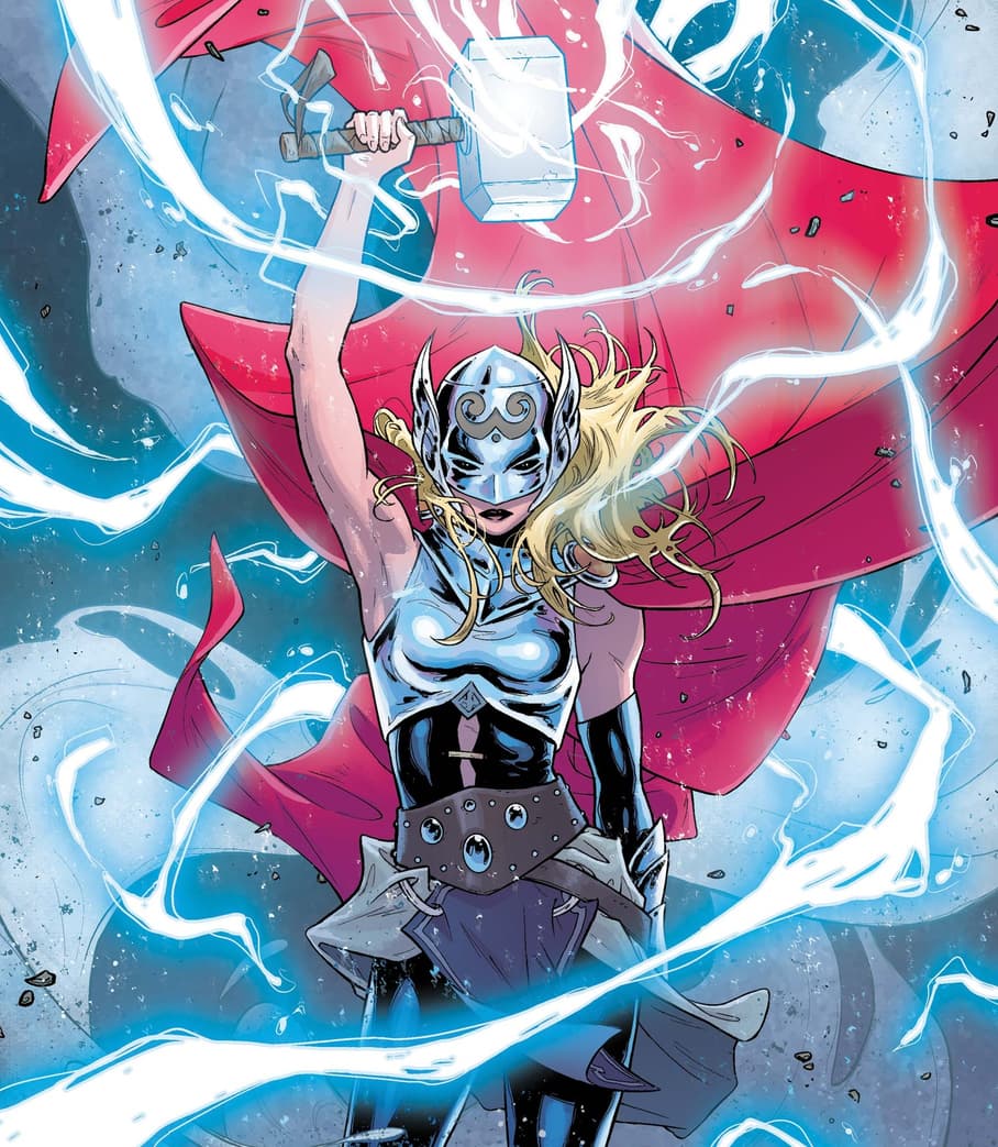Jane Foster wields Mjolnir as the Mighty Thor!