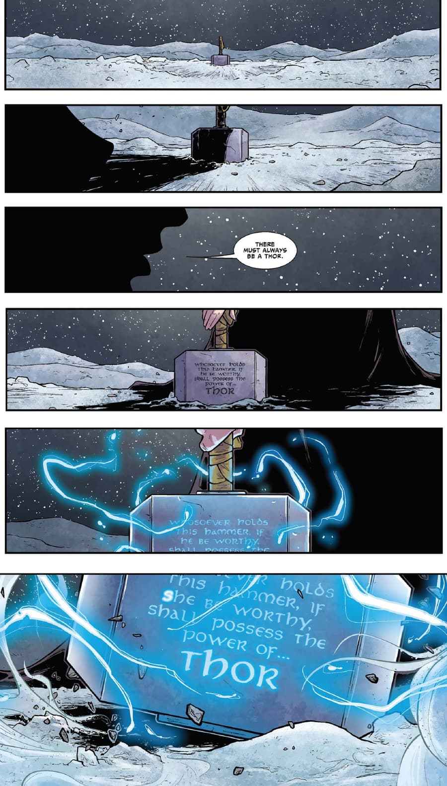 “Let she who is worthy” in THOR (2014) #1!