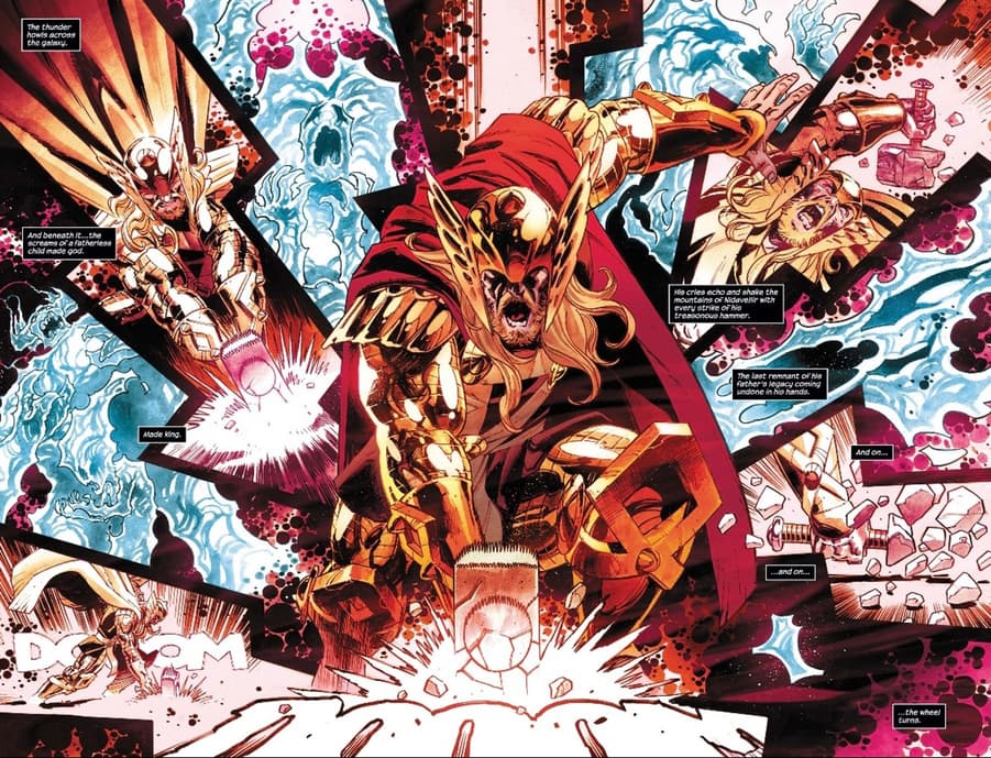 THOR (2020) #23 page by Donny Cates, Nic Klein, Matthew Wilson, and VC's Joe Sabino