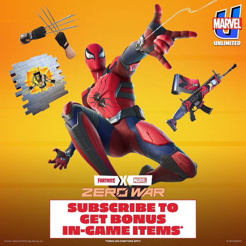 Join Marvel Unlimited and Get Bonus In-Game Fortnite Items