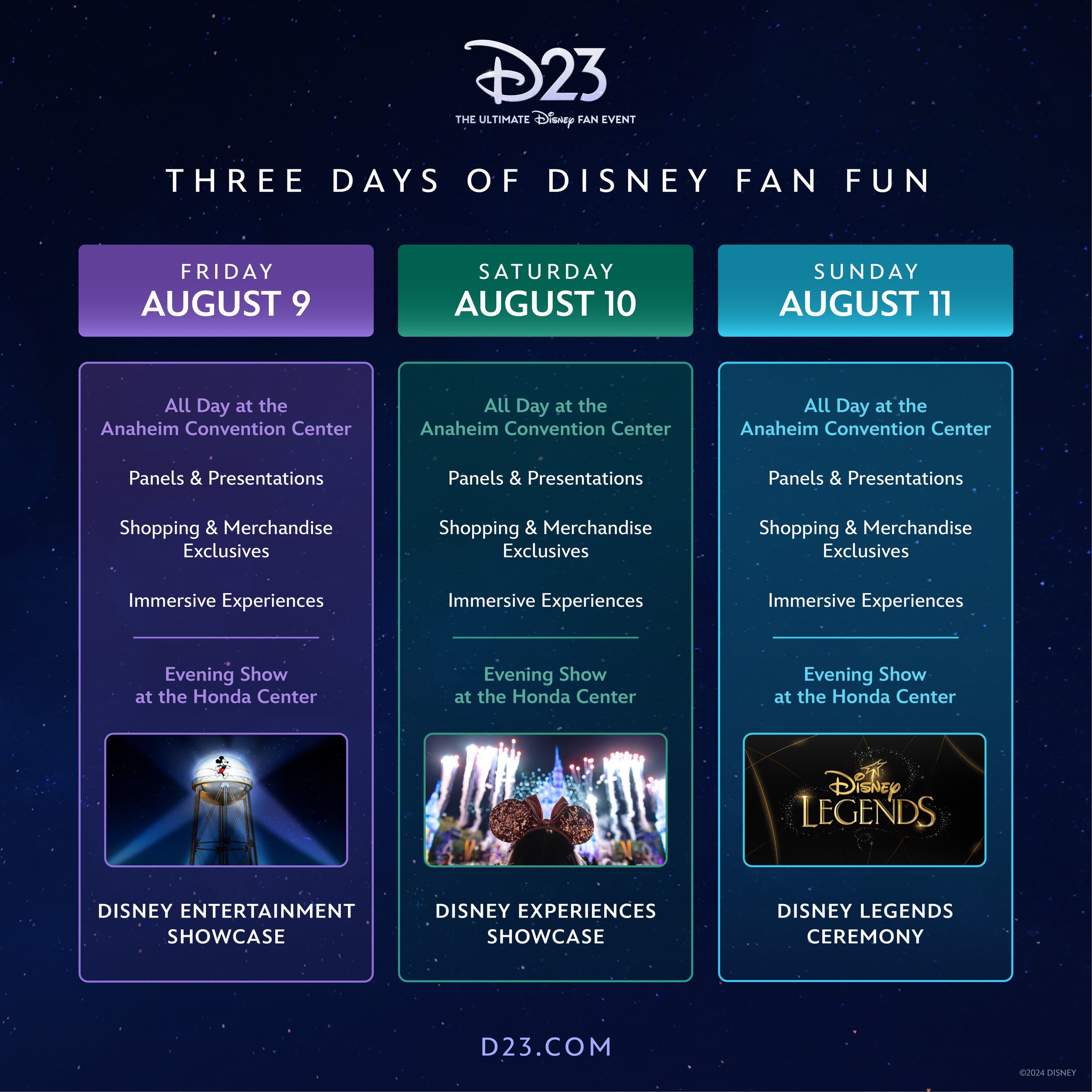 D23 Convention Schedule Overview