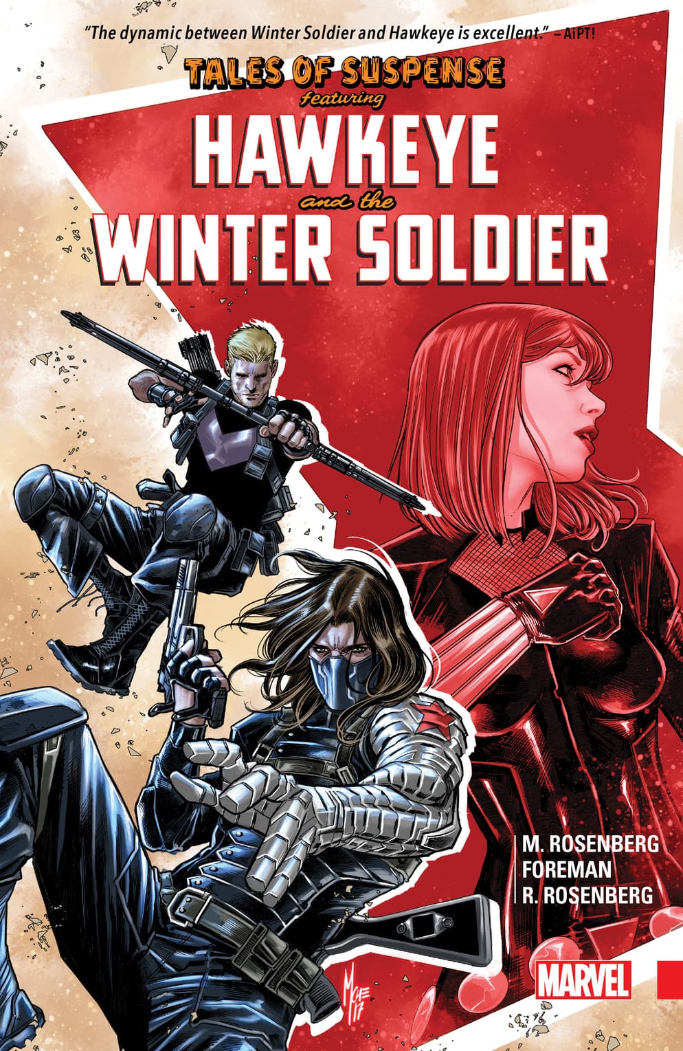Cover to  Tales of Suspense: Hawkeye & The Winter Soldier.