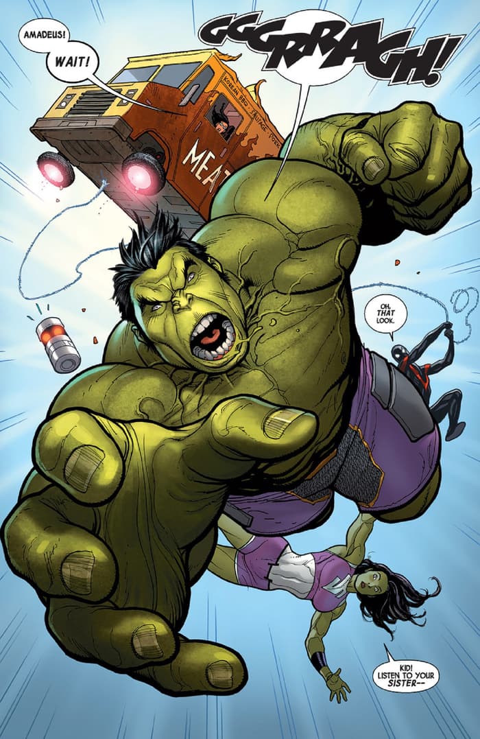 Amadeus Cho has an (almost) hulk-out in TOTALLY AWESOME HULK (2015) #2.