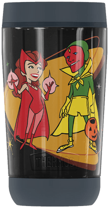 <a href="https://www.amazon.com/dp/B08WHQBT31">WandaVision Halloween 12oz Travel Tumbler</a>/ Amazon