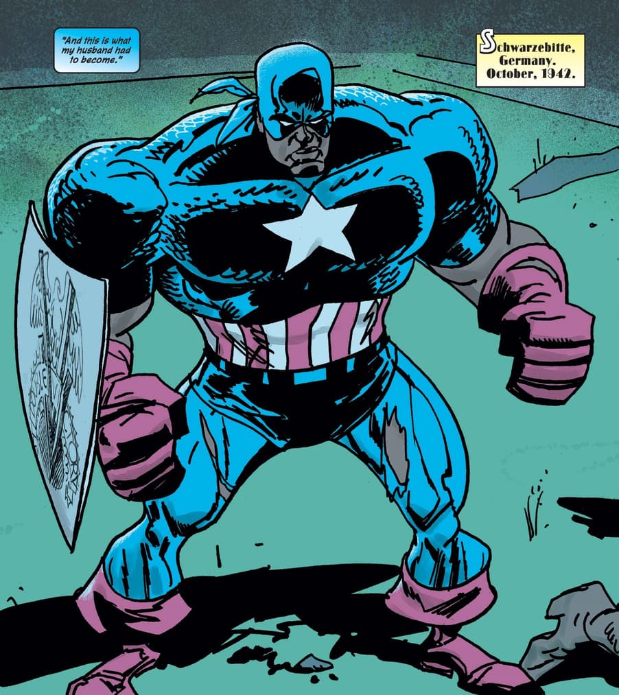 Isaiah in the Captain America uniform.