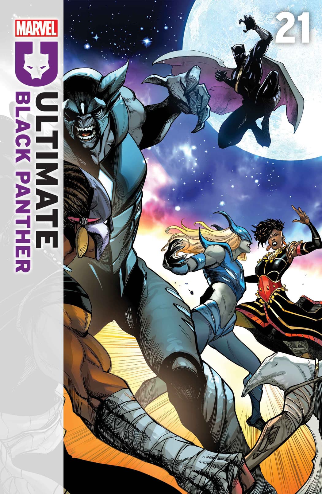 ULTIMATE BLACK PANTHER #21 Cover by STEFANO CASELLI