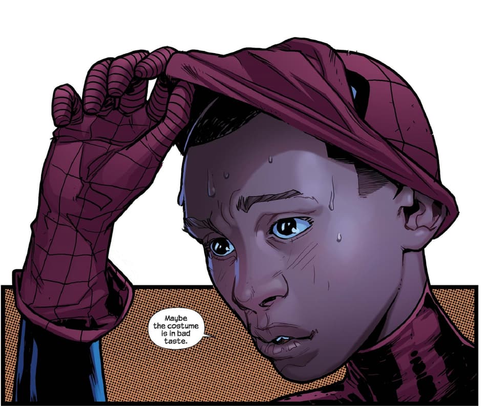 Miles Morales' first appearance in ULTIMATE FALLOUT (2011) #4.