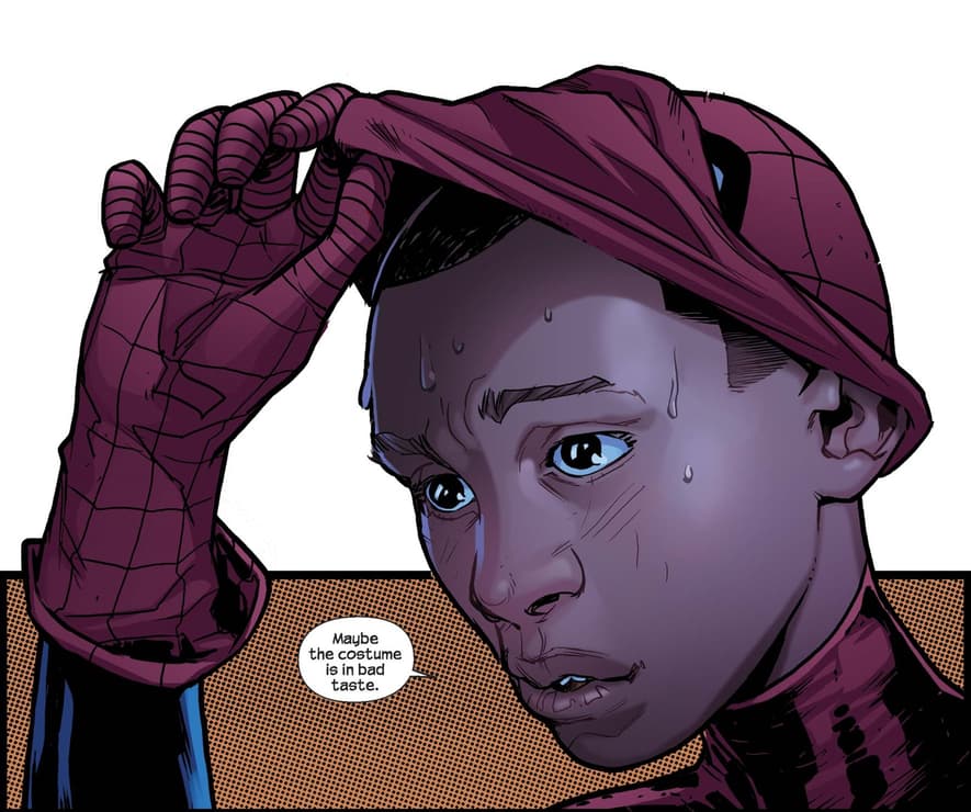 Miles Morales' first appearance in ULTIMATE FALLOUT (2011) #4.