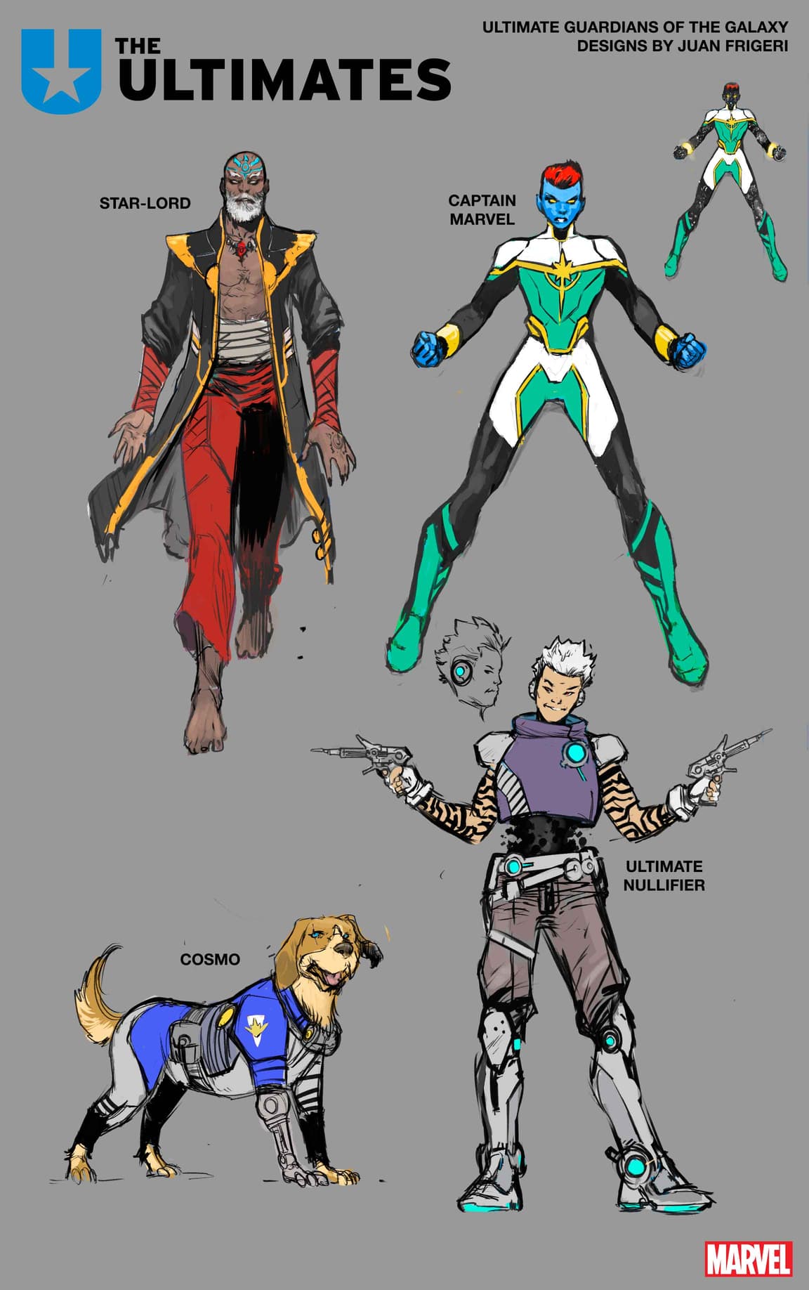 Ultimate Guardians of the Galaxy design sheet