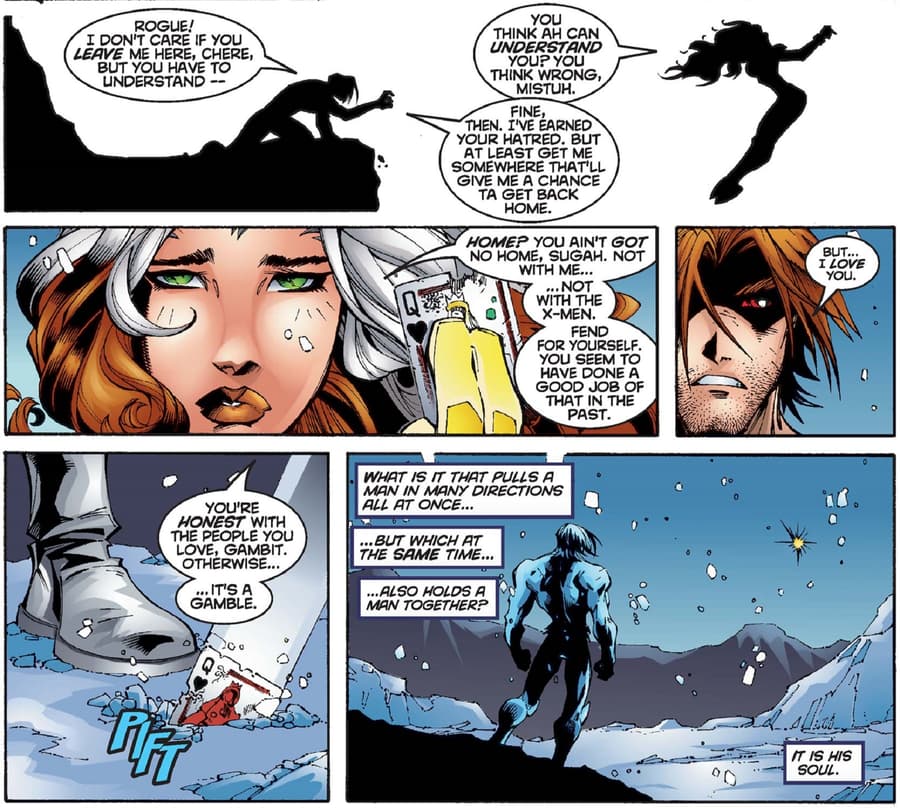 Exploring intimacy issues with Gambit and Rogue