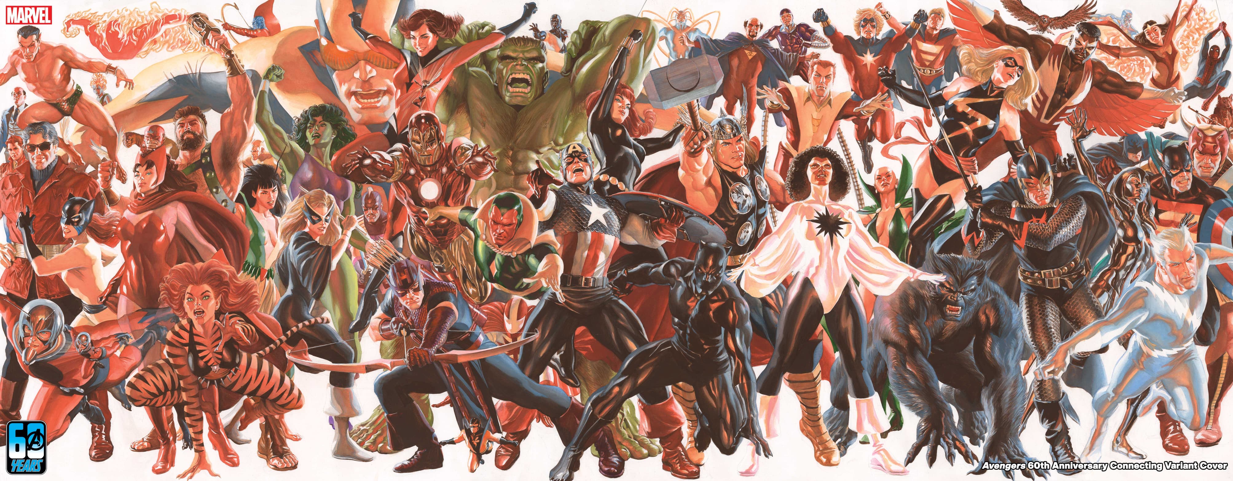 Avengers 60th Connecting Cover by Alex Ross