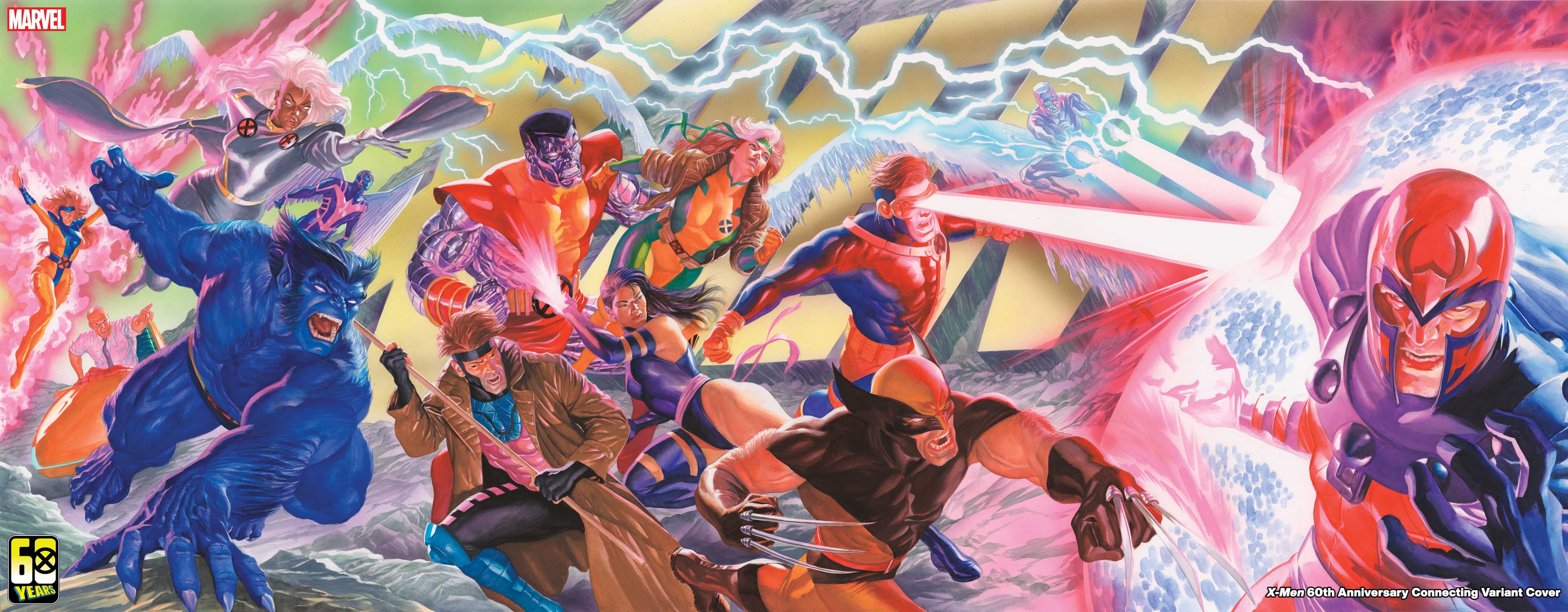 Alex Ross connecting covers for X-Men 60th Anniversary