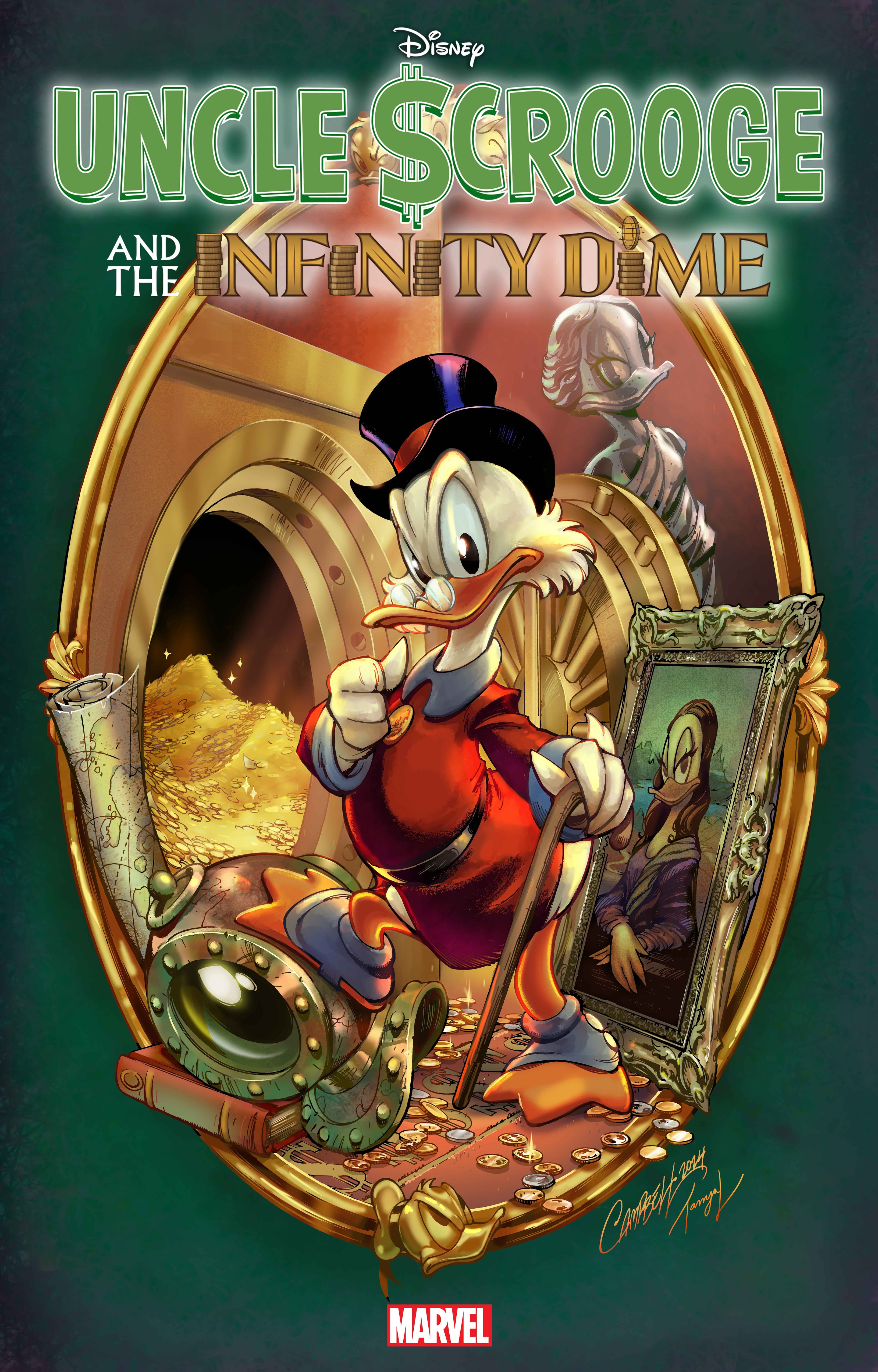 UNCLE SCROOGE AND THE INFINITY DIME #1 variant cover by J. Scott Campbell