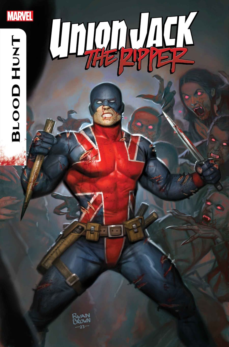 UNION JACK THE RIPPER: BLOOD HUNT #1 cover by Ryan Brown