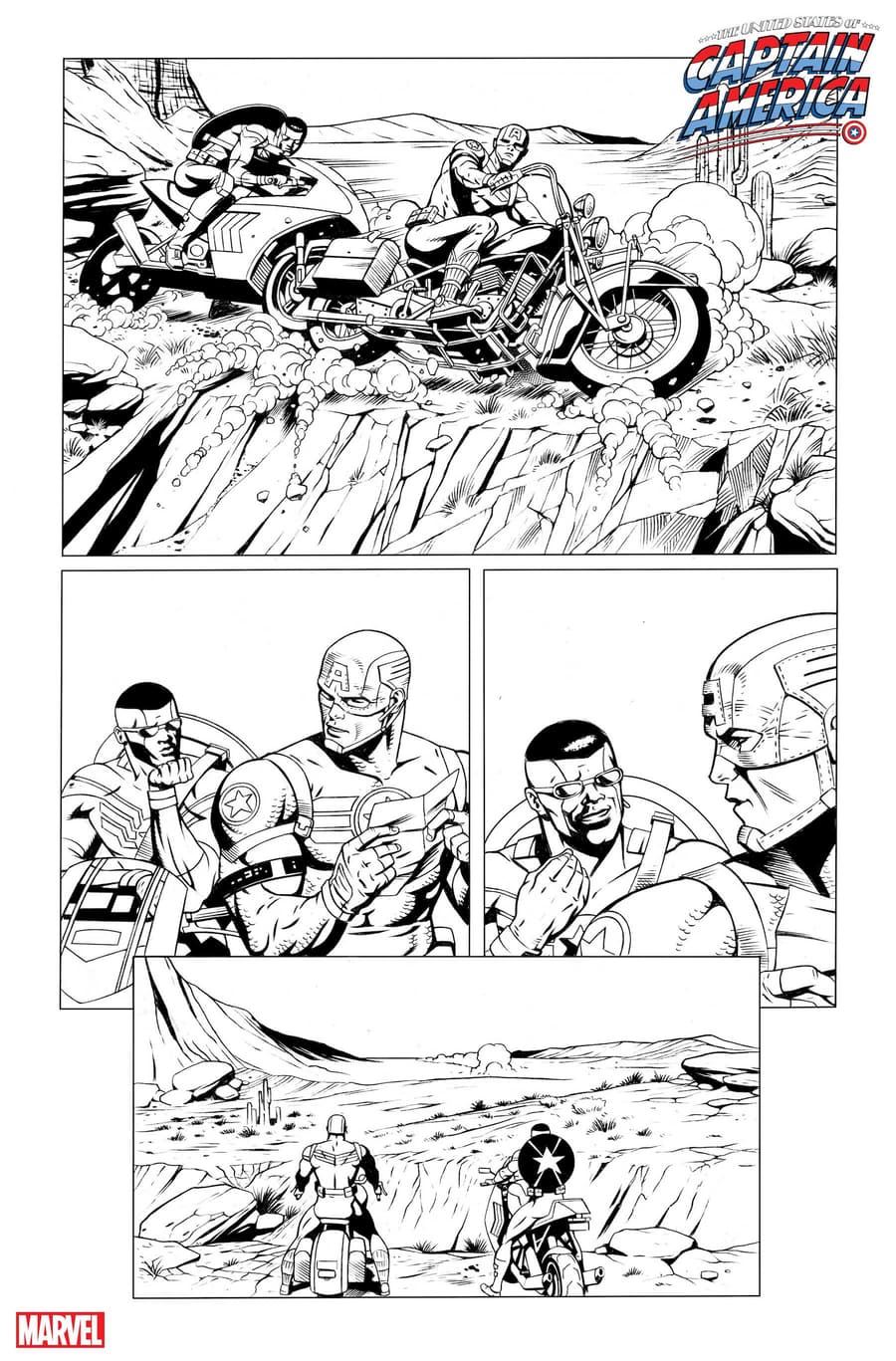 THE UNITED STATES OF CAPTAIN AMERICA #3 preview inks by Dale Eaglesham