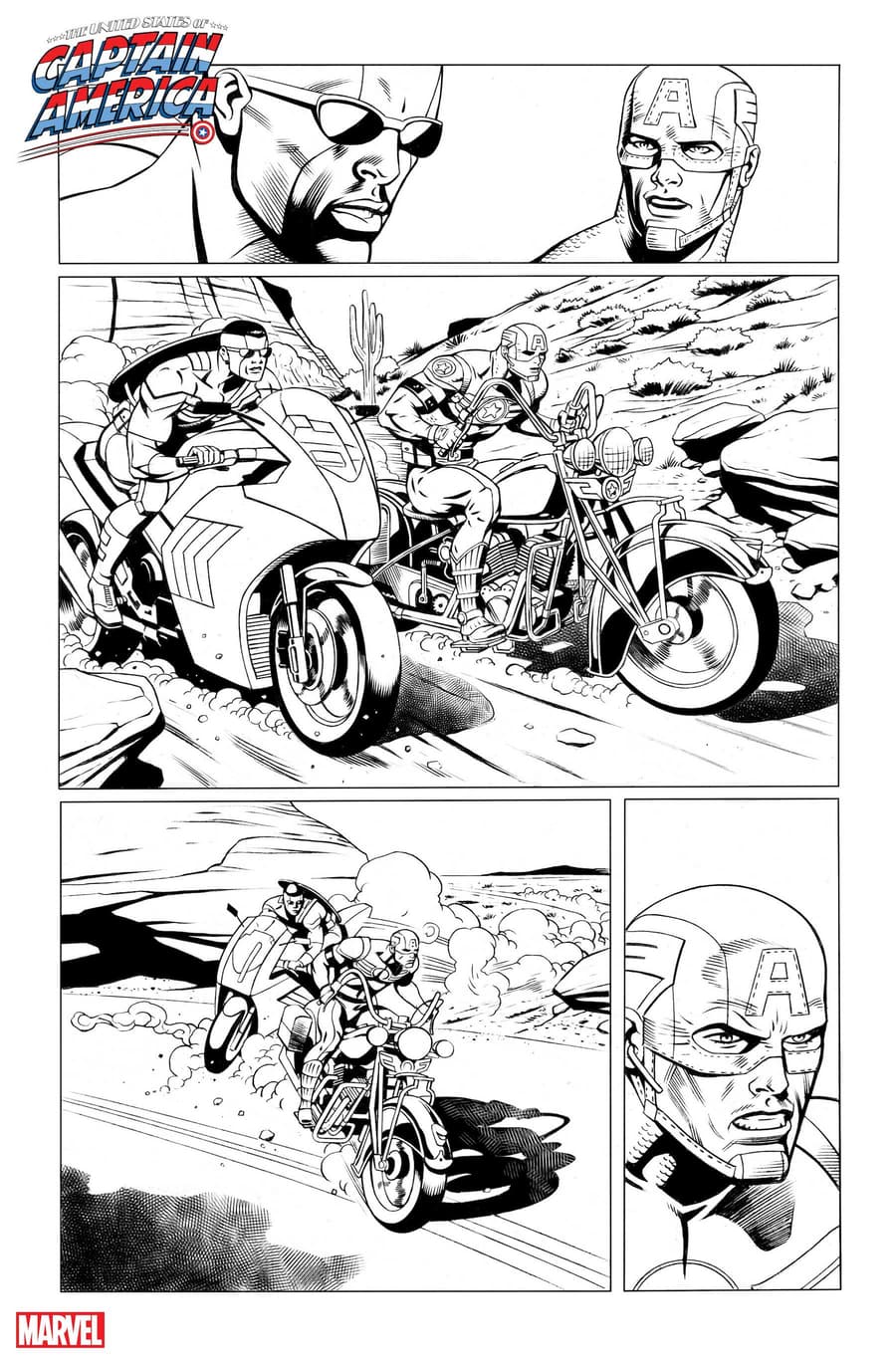 THE UNITED STATES OF CAPTAIN AMERICA #3 preview inks by Dale Eaglesham