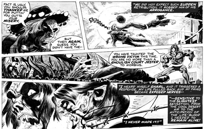 Vampire Tales #7 morbius scene