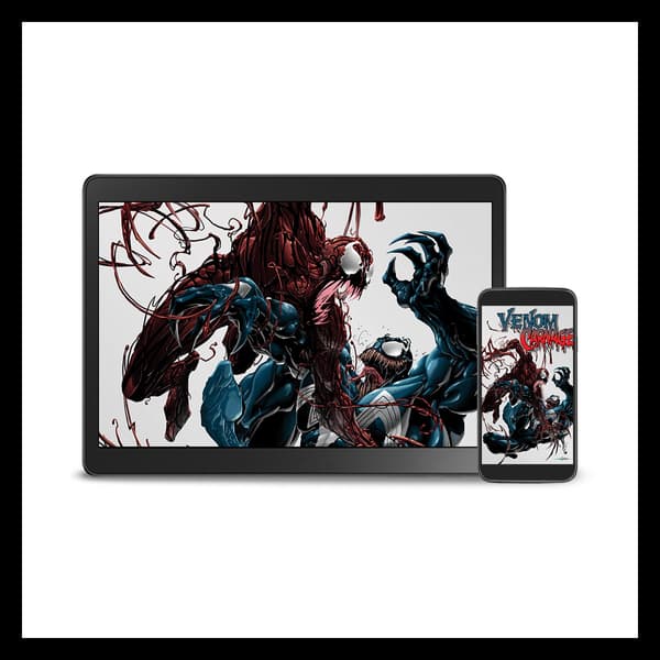 Marvel Insider FEATURED REWARDS Digital Wallpaper Venom vs Carnage (2004) by Artist Clayton Crain