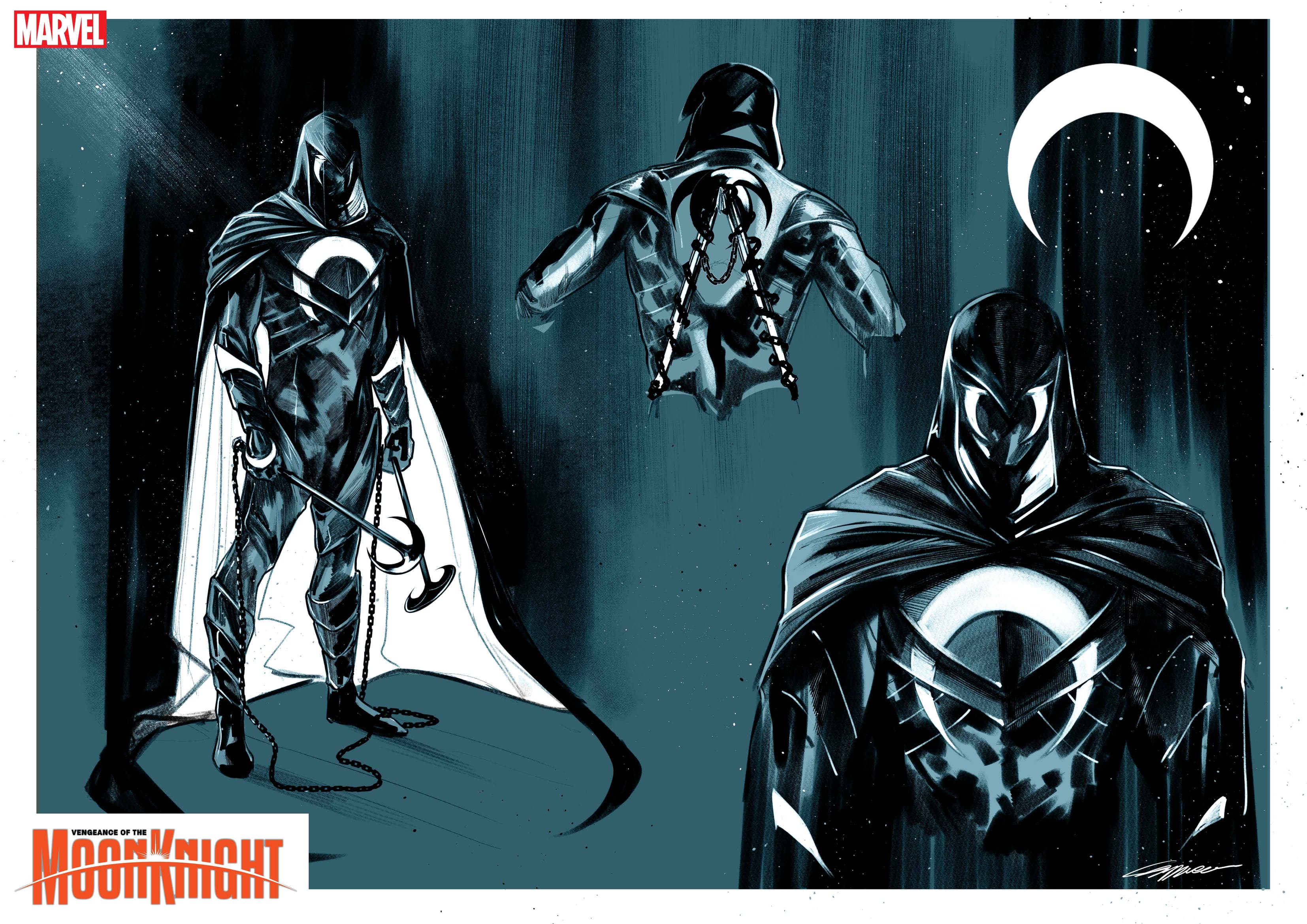 Moon Knight design sheet by Alessandro Cappuccio