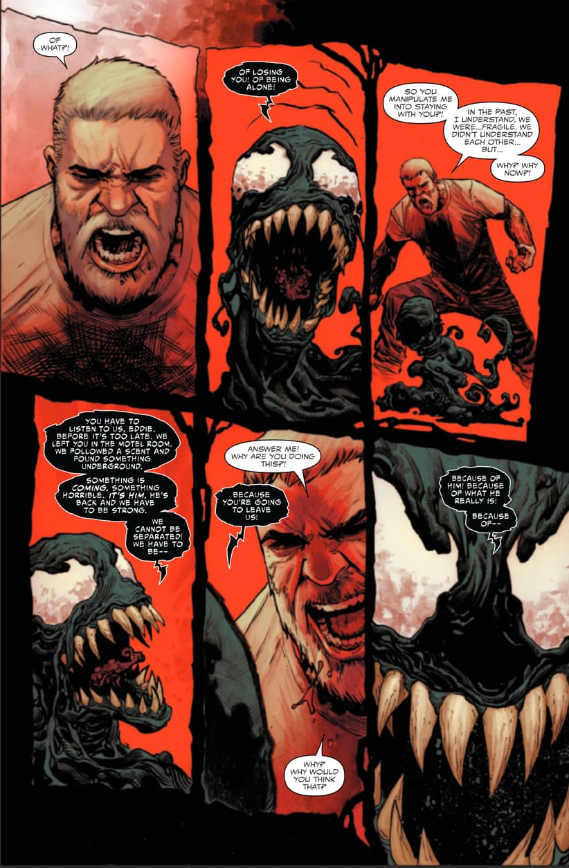 Eddie fighting with Venom