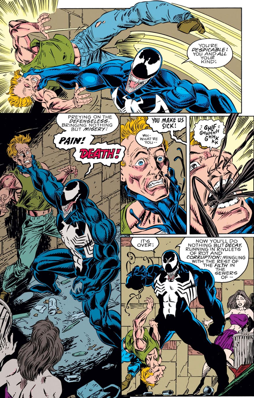 Venom stops a mugger