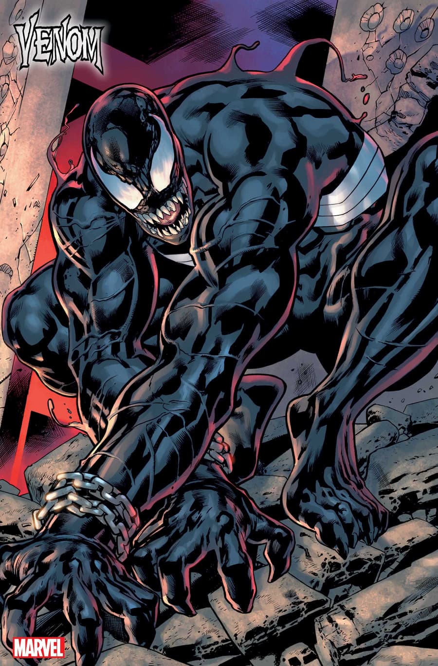 VENOM #1 preview art by Bryan Hitch with inks by Andrew Currie and colors by Alex Sinclair