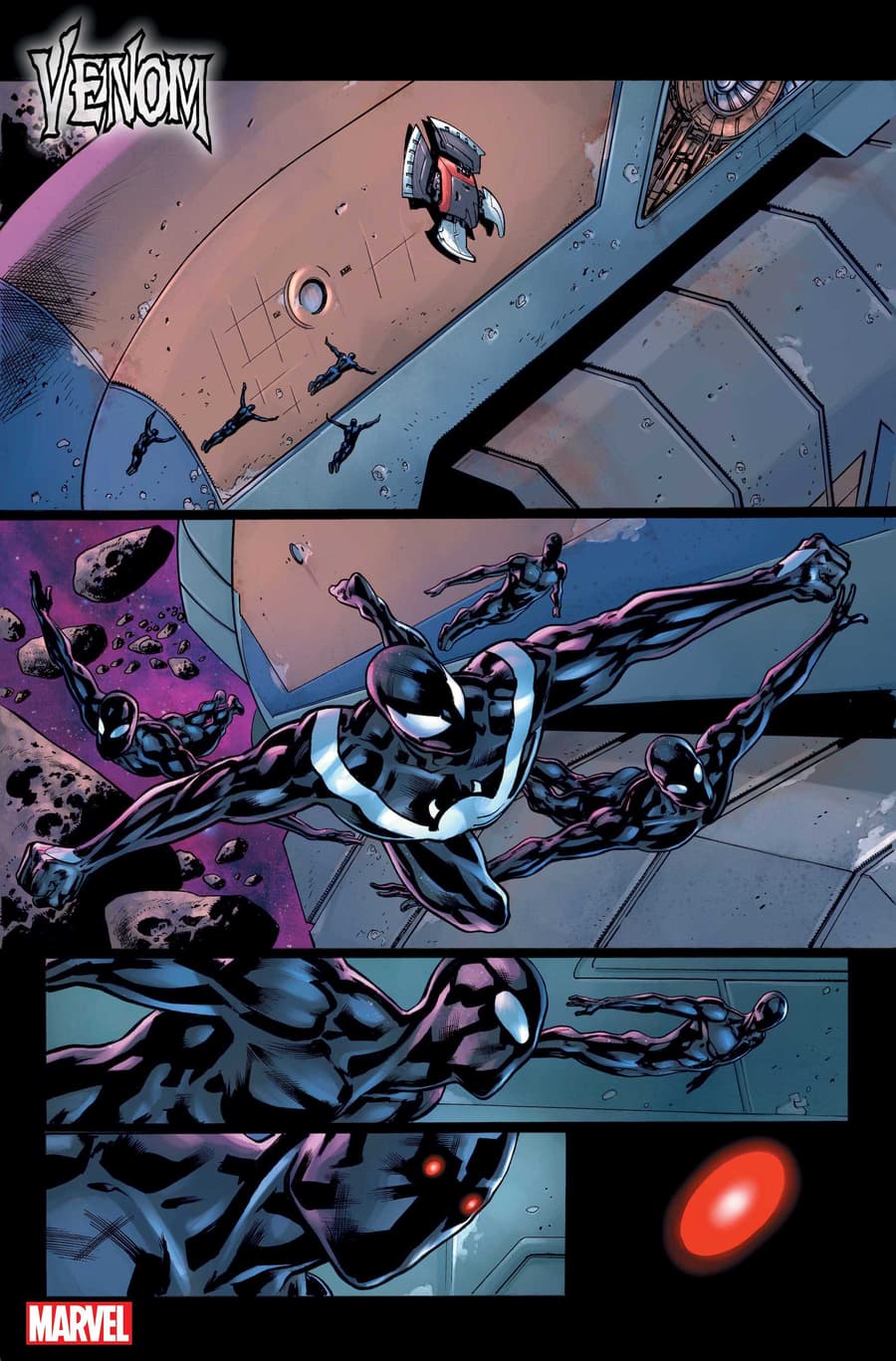 VENOM #1 preview art by Bryan Hitch with inks by Andrew Currie and colors by Alex Sinclair