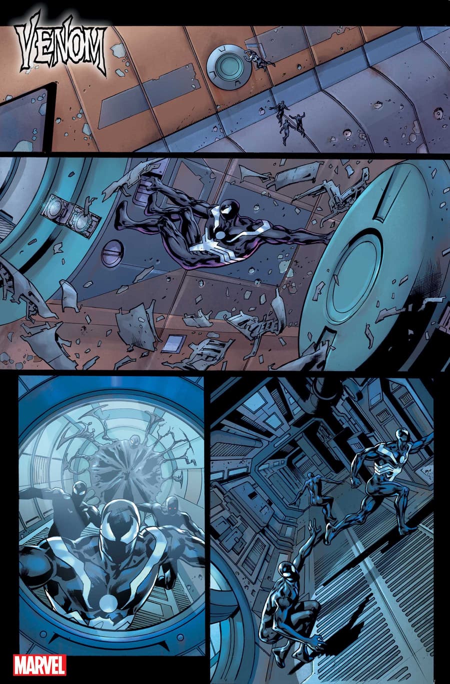 VENOM #1 preview art by Bryan Hitch with inks by Andrew Currie and colors by Alex Sinclair