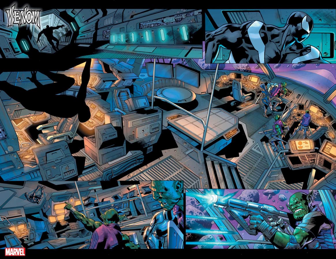 VENOM #1 preview art by Bryan Hitch with inks by Andrew Currie and colors by Alex Sinclair