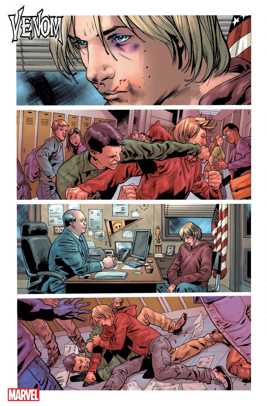 VENOM #1 preview art by Bryan Hitch with inks by Andrew Currie and colors by Alex Sinclair