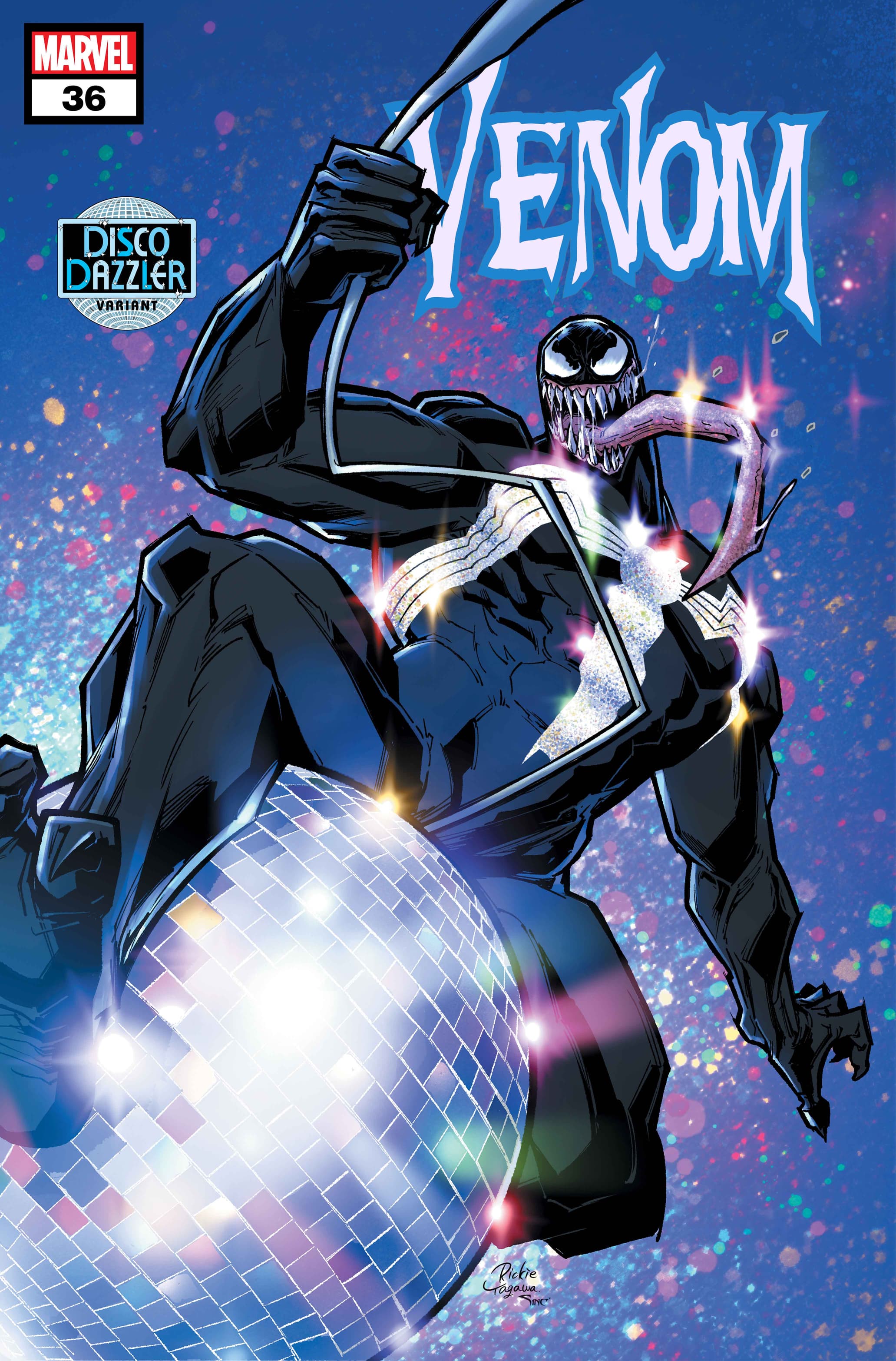 VENOM #36 Disco Dazzler Variant Cover by Rickie Yagawa​​​​​​​