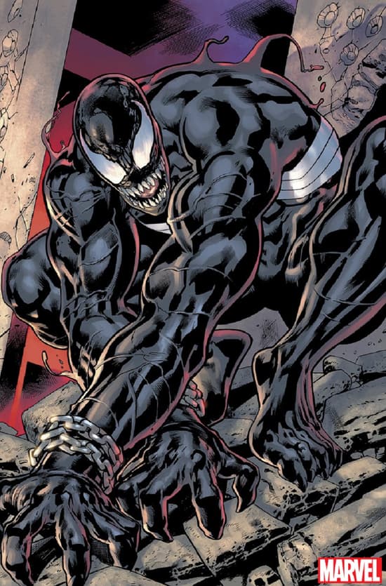 VENOM (2021) #1 art by Bryan Hitch with colors by XXX.
